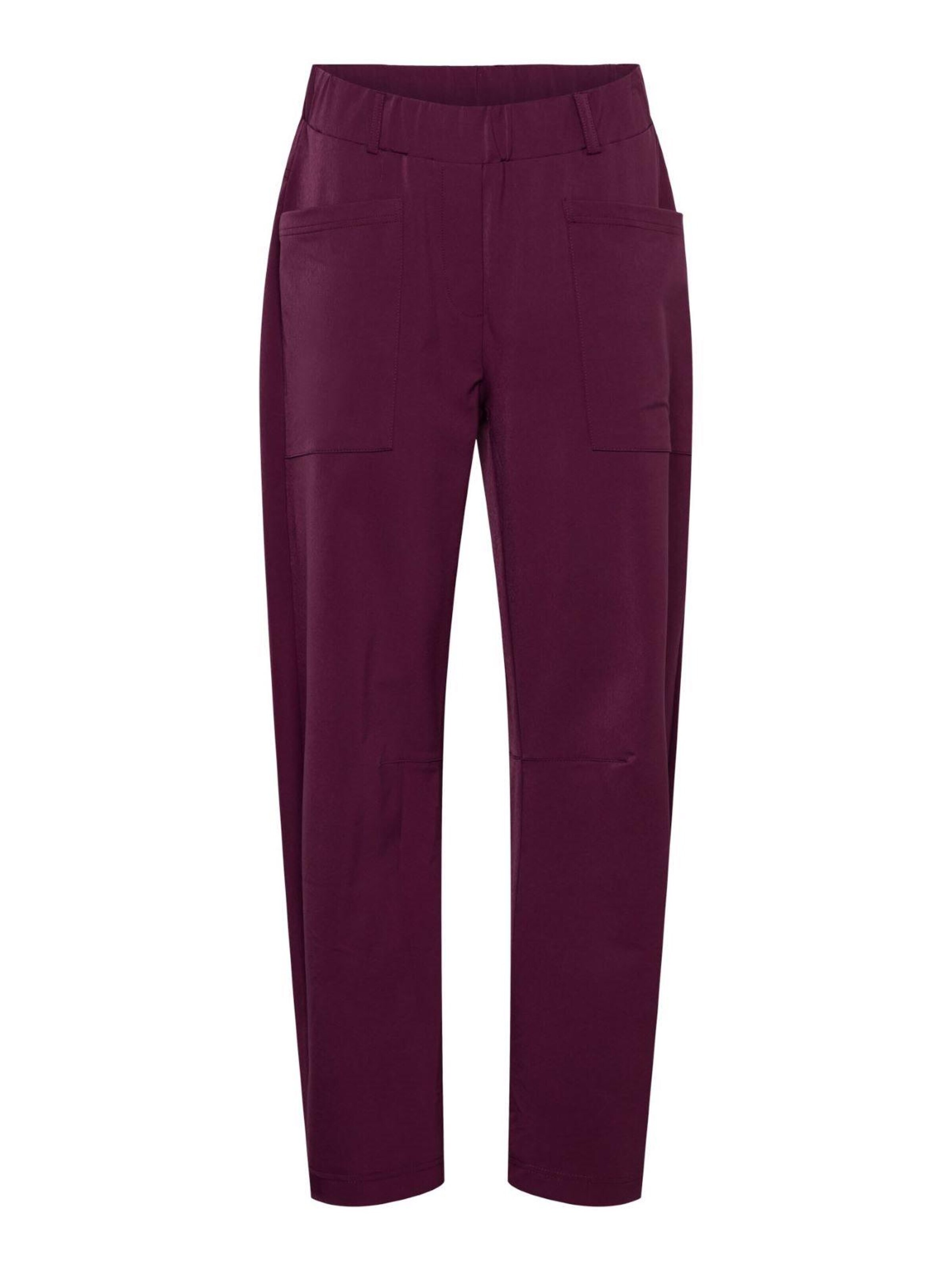 &co woman Regular Trousers '&Co Woman Renza broek bordo' in Red: front