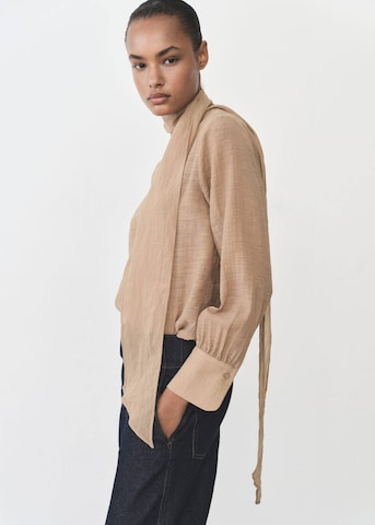 MANGO Bluse in Braun