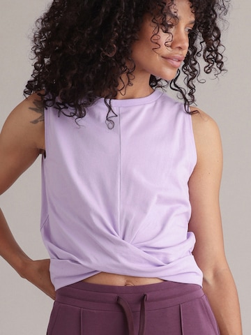 Hey Honey Top 'Cropped' in Lila: Vorderseite