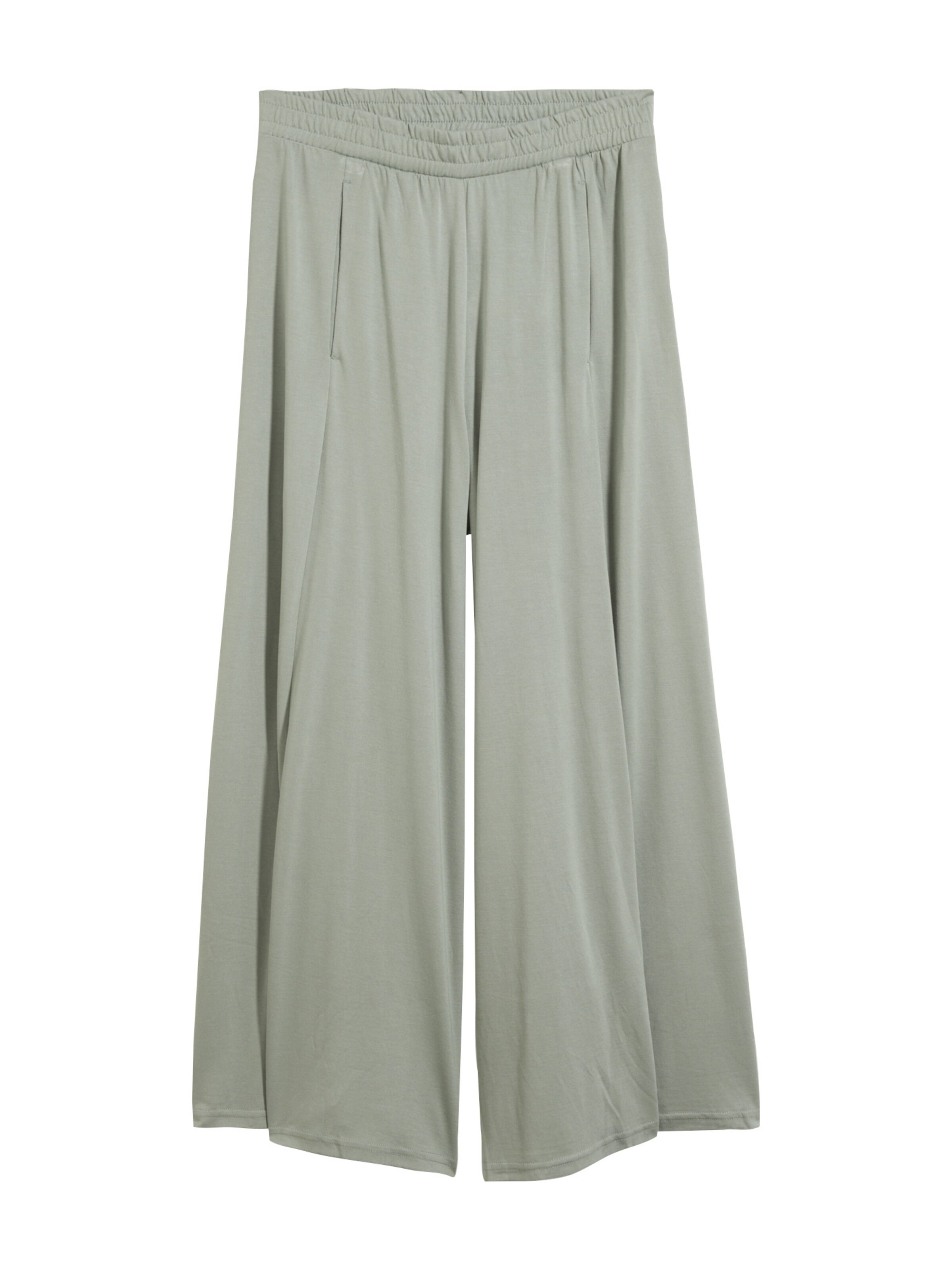 bonprix Wide leg Bandplooibroek in Groen: voorkant
