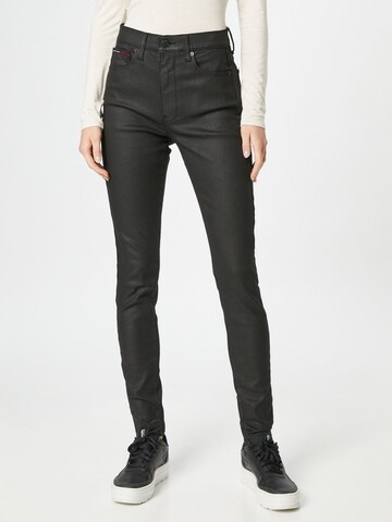 Tommy Jeans Skinny Jeans 'SYLVIA' in Zwart: voorkant