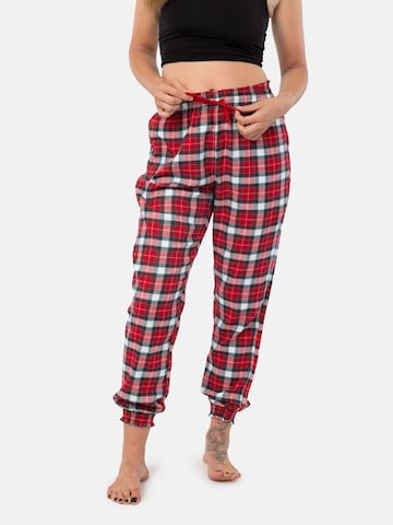 LEAFLETIC Pajama pants 'Leafletic Women’s Flannel Bottom' in Red
