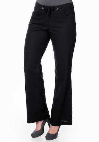 SHEEGO Bootcut Housut värissä musta: etupuoli