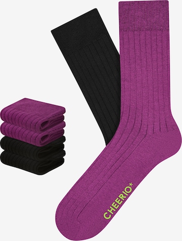 CHEERIO* Ponožky 'Tough Guy' – fialová: přední strana