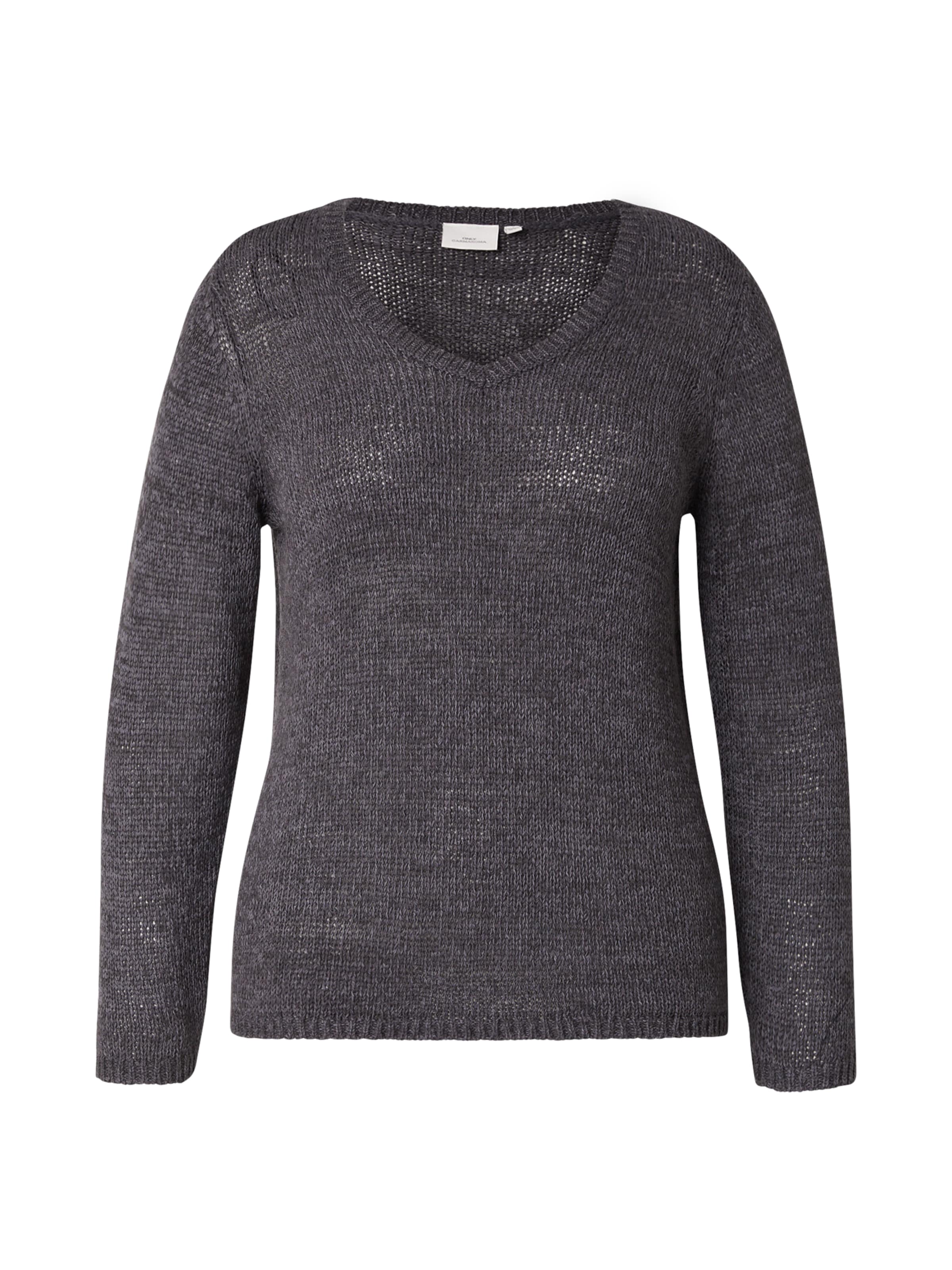 ONLY Carmakoma Пуловер 'CARGeena' в сиво: отпред