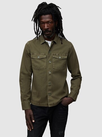 Coupe regular Chemise AllSaints en vert : devant