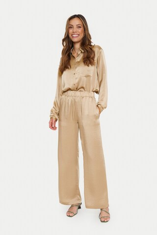 SAINT TROPEZ Wide leg Pants in Beige