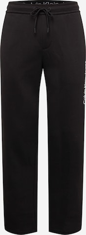 Calvin Klein Jeans Regular Trousers in Black: front