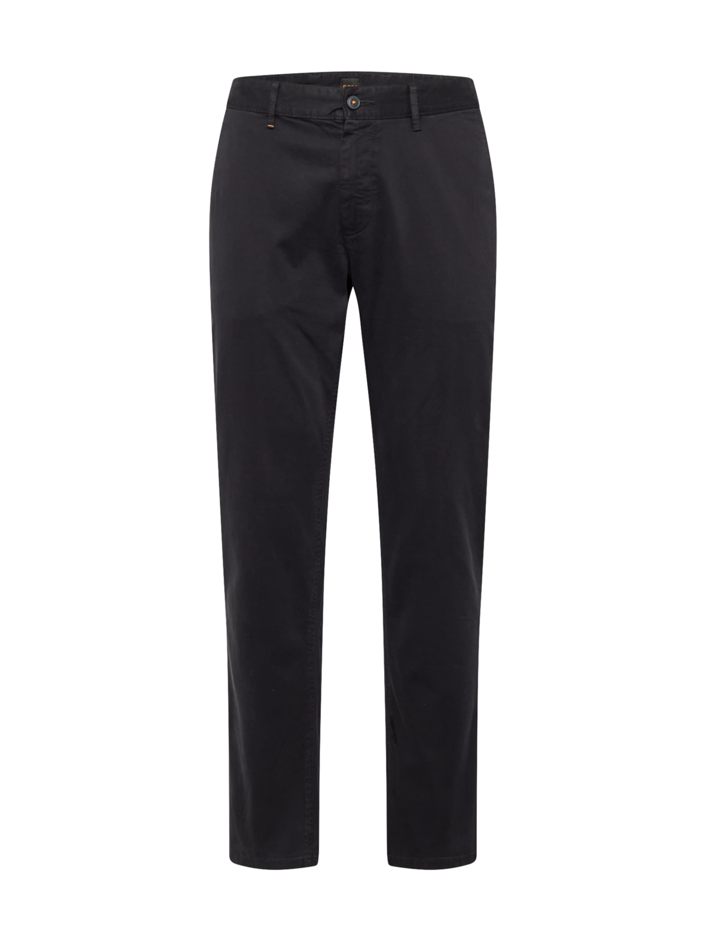 BOSS Slim fit Trousers in Black: front