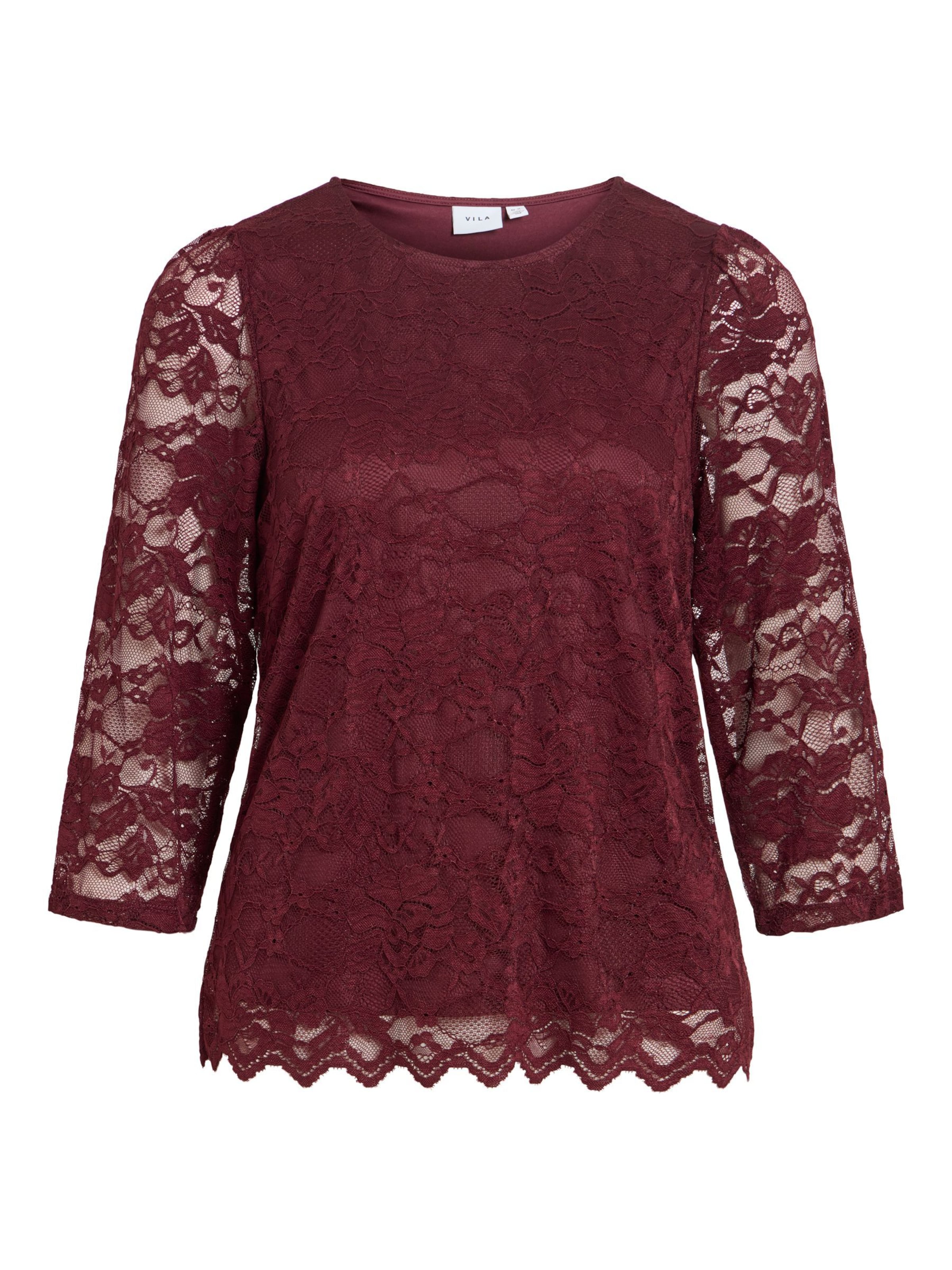 VILA Shirt 'CENZA' in Rood: voorkant