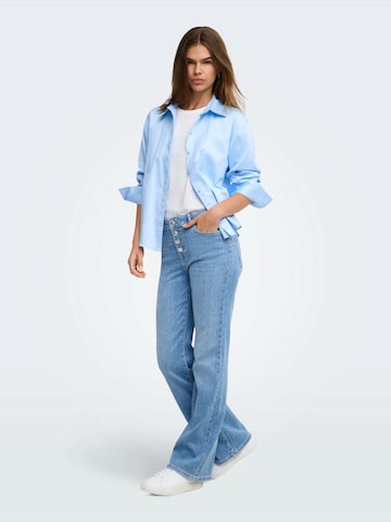 évasé Jean 'ONLTHEILA' ONLY en bleu