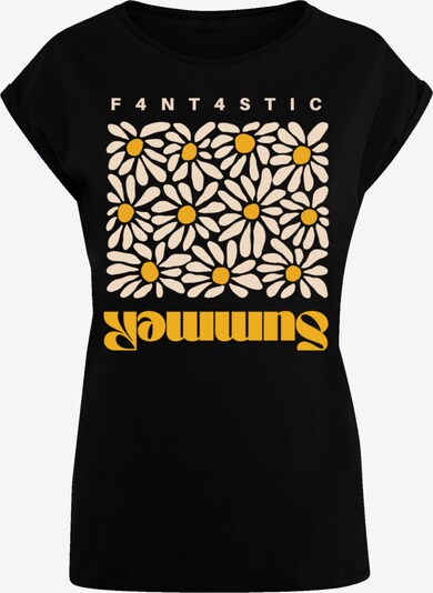 F4NT4STIC T-shirt 'Summer Sunflower' en jaune / noir / blanc, Vue avec produit