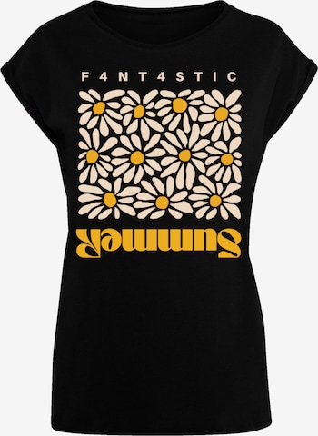 F4NT4STIC Shirt 'Summer Sunflower' in Zwart: voorkant