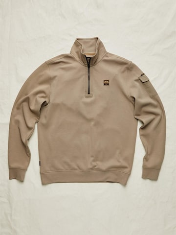 PME Legend Sweatshirt 'Sweatshirt with half-zip and badge' in Green