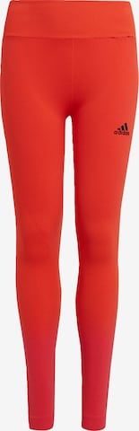 Slimfit Pantaloni sport de la ADIDAS PERFORMANCE pe roșu: față