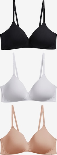 Next Soutien-gorge en crème / noir / blanc, Vue avec produit