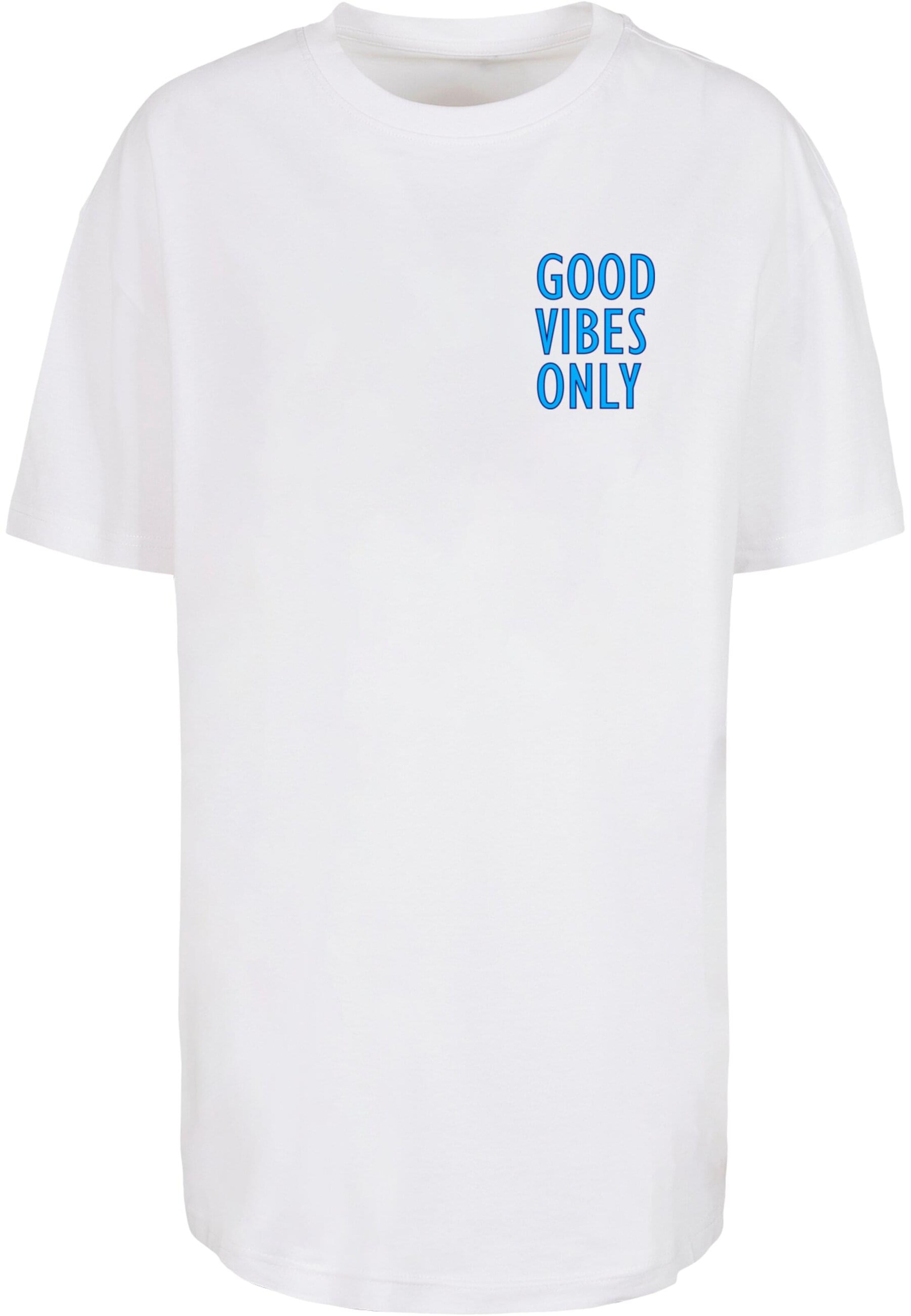 Merchcode Shirt 'Good Vibes Only' in White: front