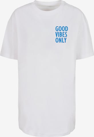 Merchcode Shirt 'Good Vibes Only' in White: front