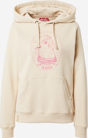 Derbe Sweatshirt in Beige: front