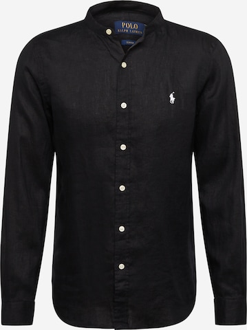 Polo Ralph LaurenSlim Fit Košulja - crna boja: prednji dio