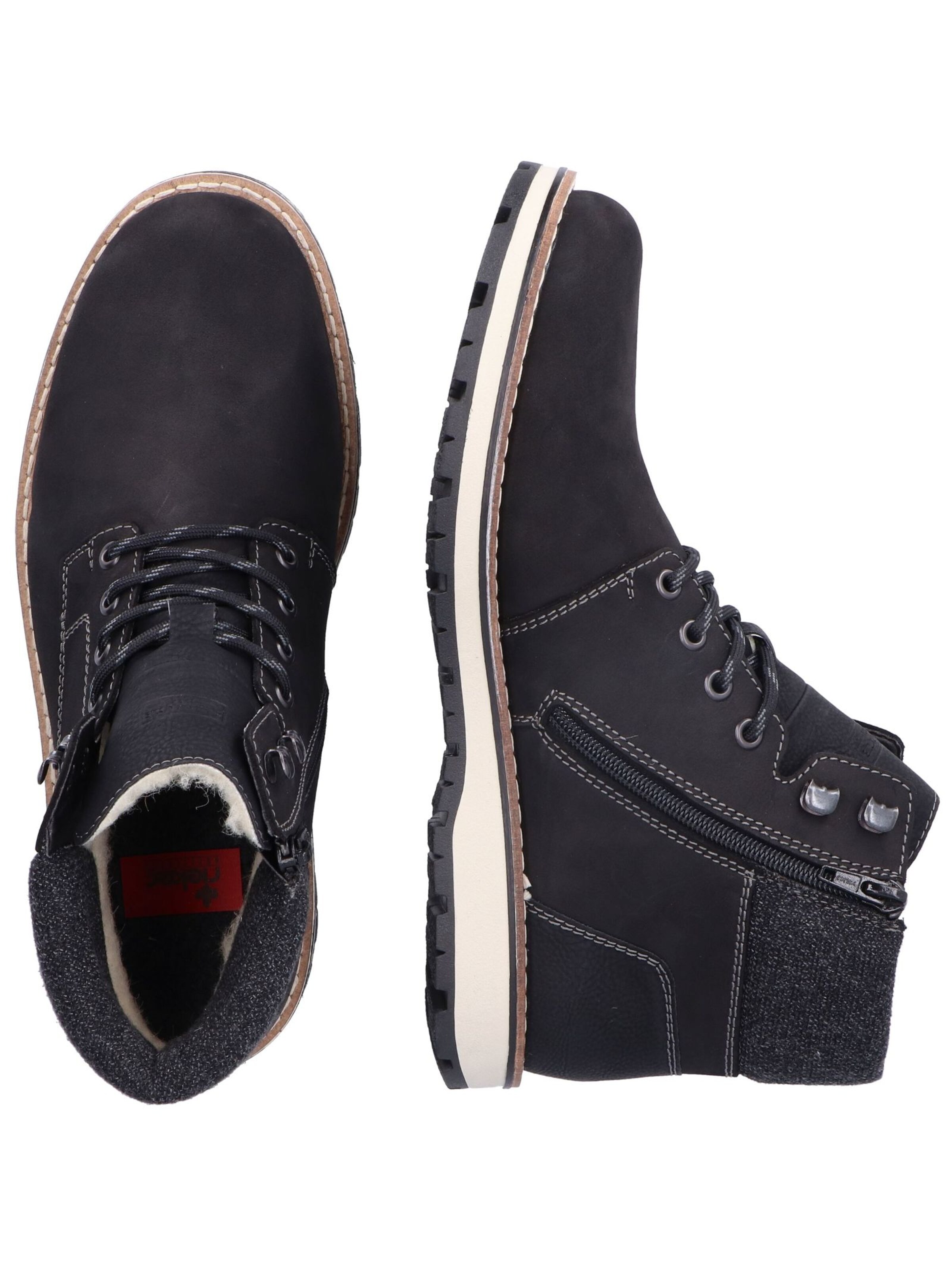 Rieker Veterboots in Zwart