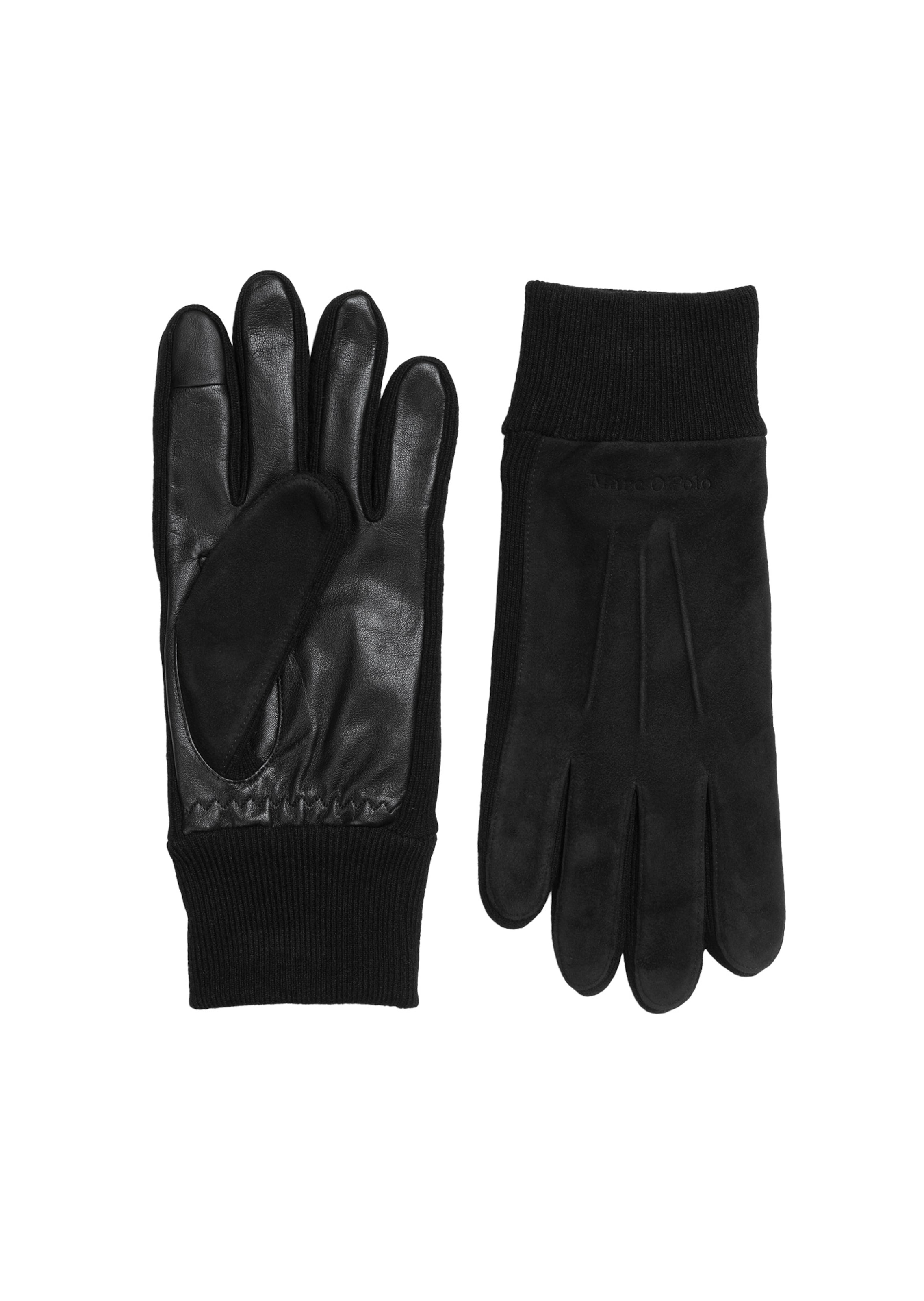 Marc O'Polo Vingerhandschoenen in Zwart: voorkant