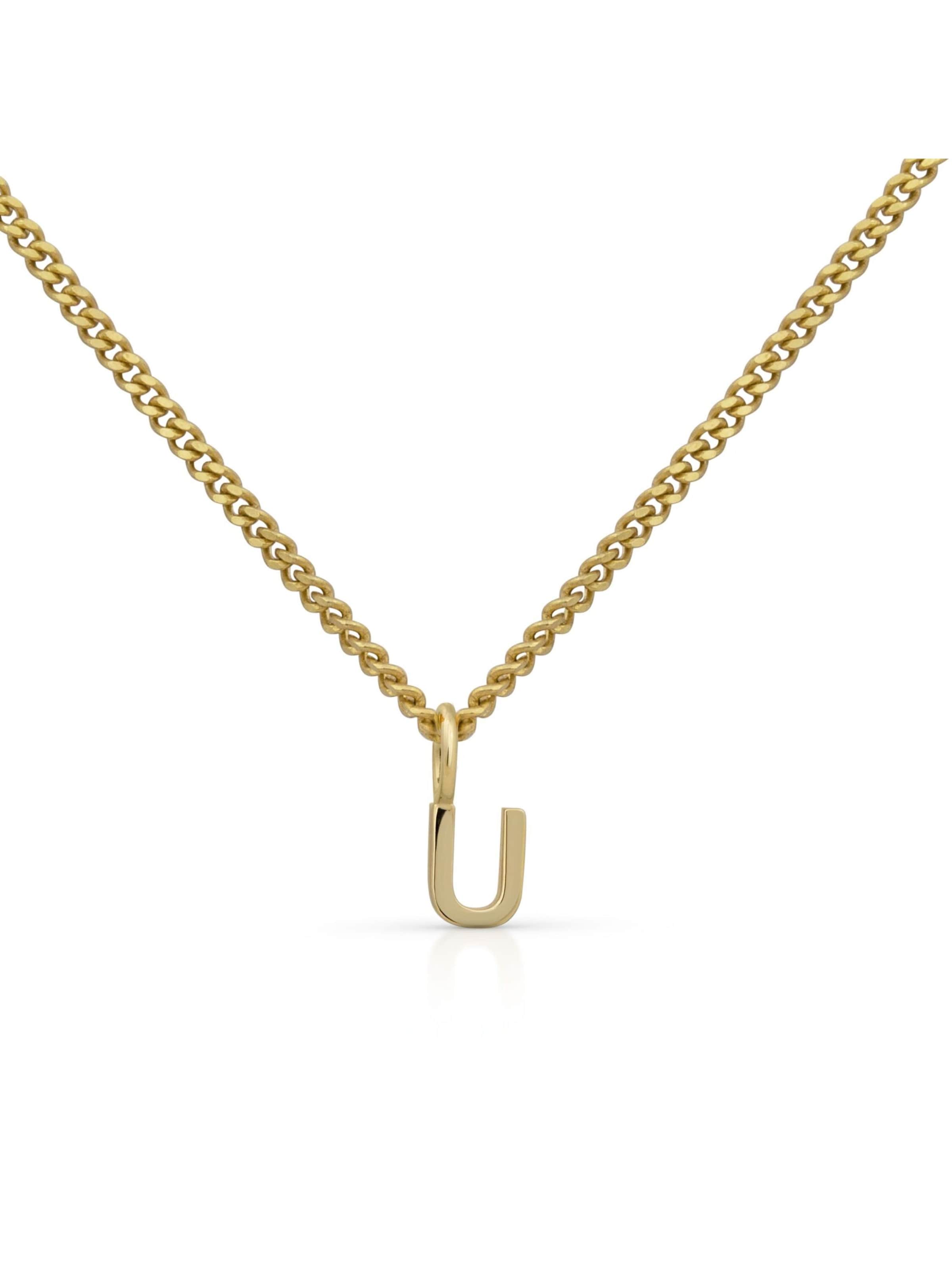 Orolino Kette 'Buchstabe U' in gold, Produktansicht