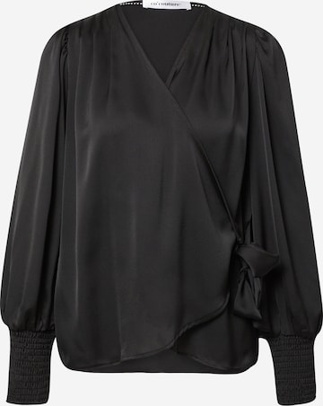 co'couture Blouse 'Leika' in Zwart: voorkant