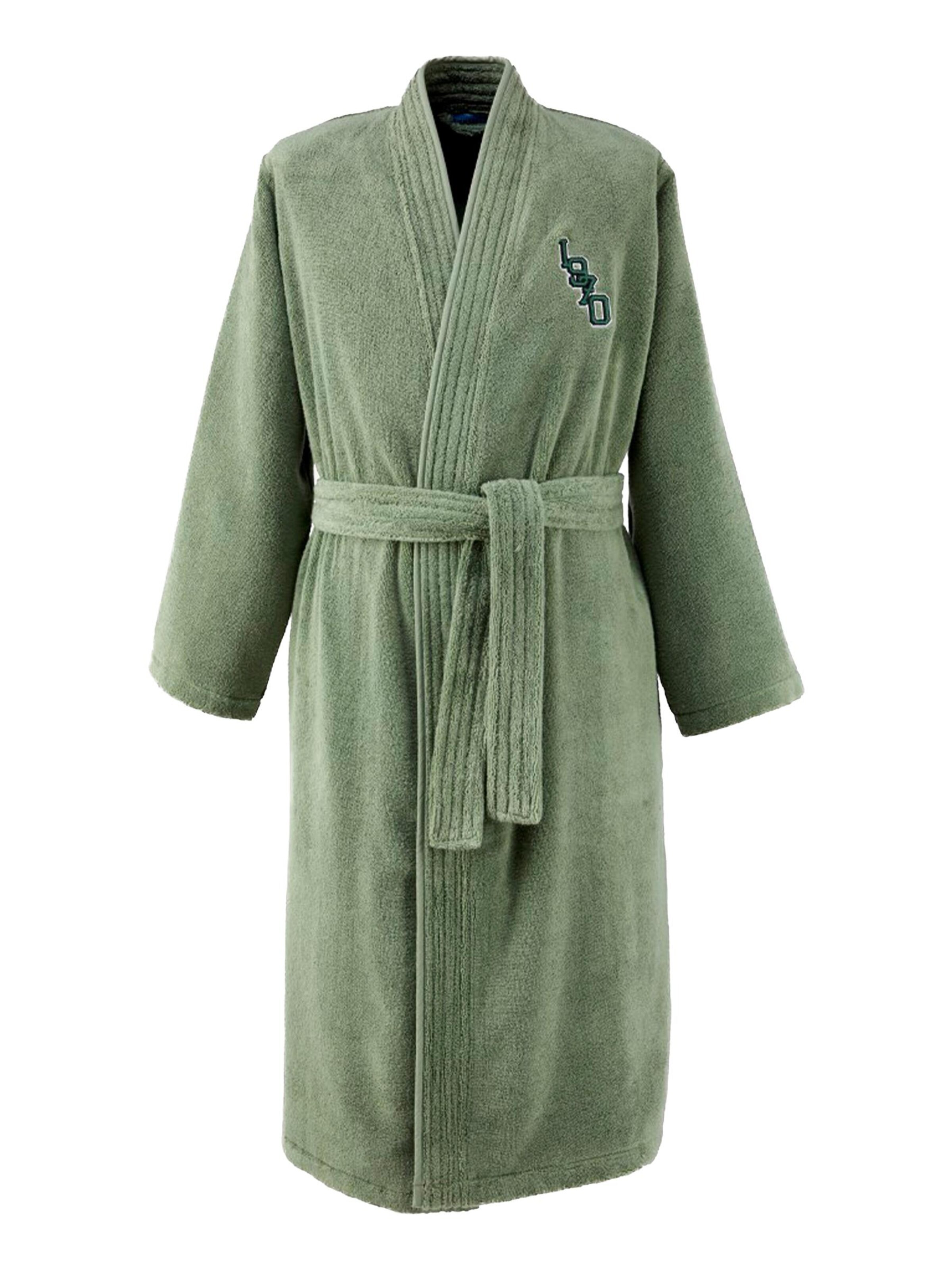 KENZO Long Bathrobe 'KVTIGER' in Green: front