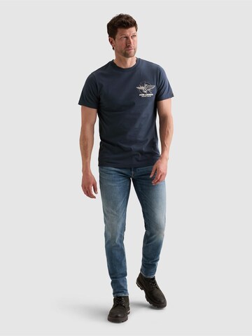 PME Legend T-shirt 'T-shirt in jersey with small artwork on the chest' i blå