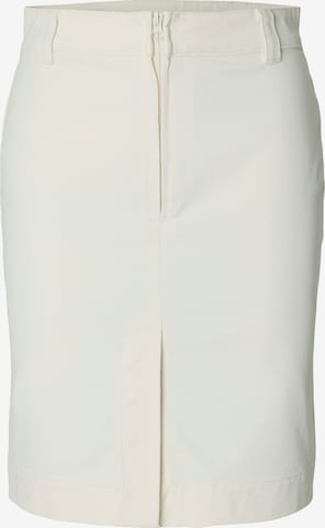 SELECTEDSuknja 'SLFHOTEL AMOUR' - bež boja: prednji dio