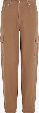 Calvin Klein Jeans - Loosefit Pantalón vaquero cargo en marrón: frente