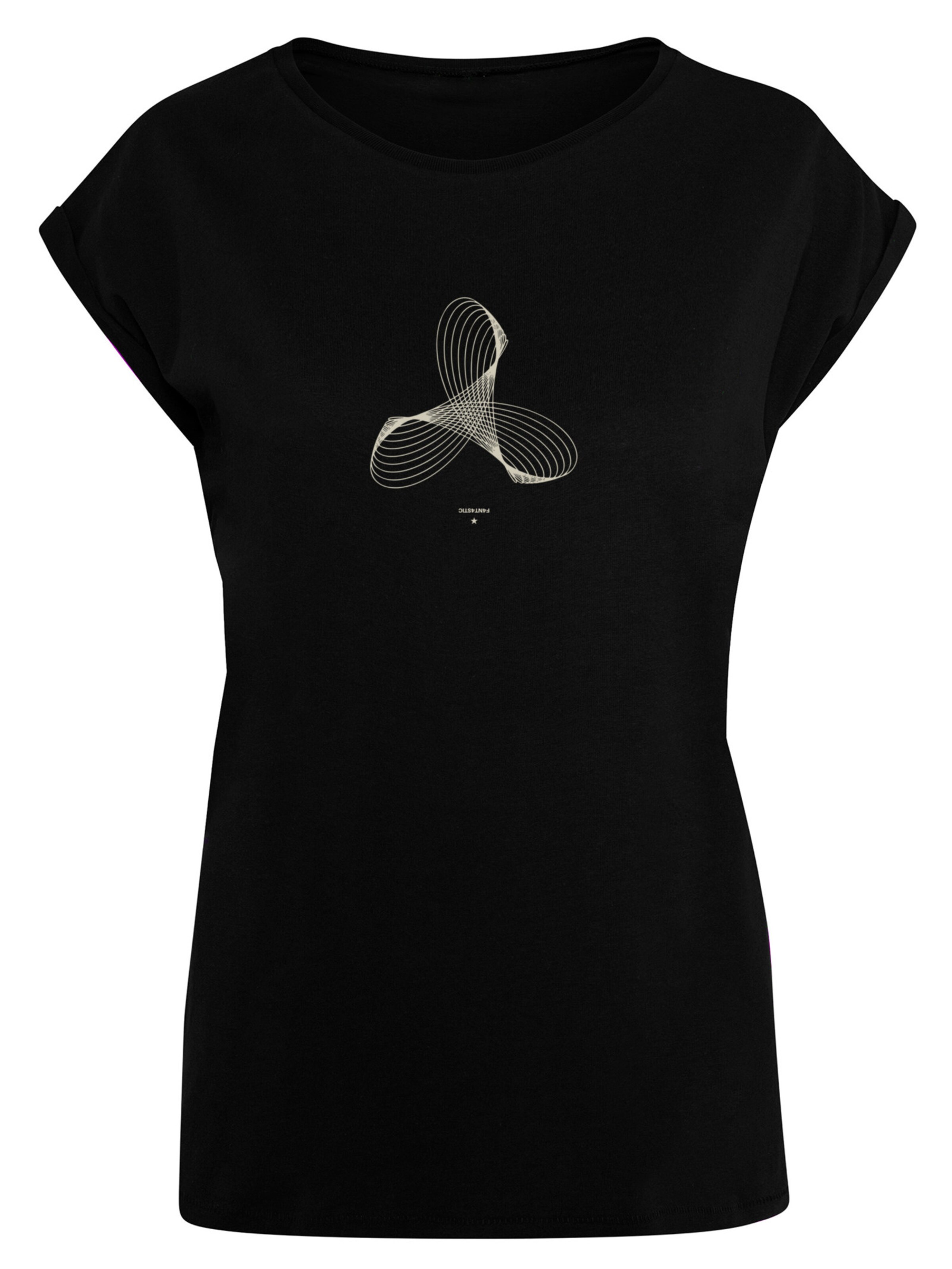 T-shirt 'Geometrics' F4NT4STIC en noir : devant