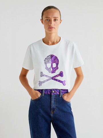 Scalpers T-Shirt 'Trize' in Weiß: Vorderseite