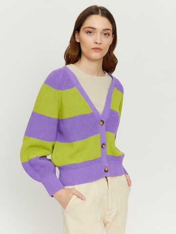 mazine Knit Cardigan ' Mala Striped ' in Yellow: front