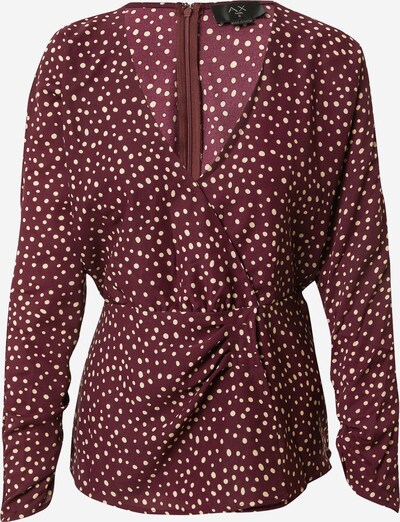 AX Paris Blouse in de kleur Wijnrood / Wit, Productweergave