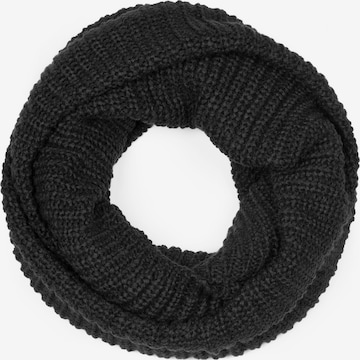 styleBREAKER Schlauchschal 'Unifarbener Feinstrick Loop' in Schwarz: Vorderseite