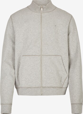 HECHTER PARIS Zip-Up Hoodie in Grey: front