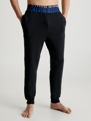 Calvin Klein Underwear Tapered Pajama Pants 'Intense Power' in Black: front