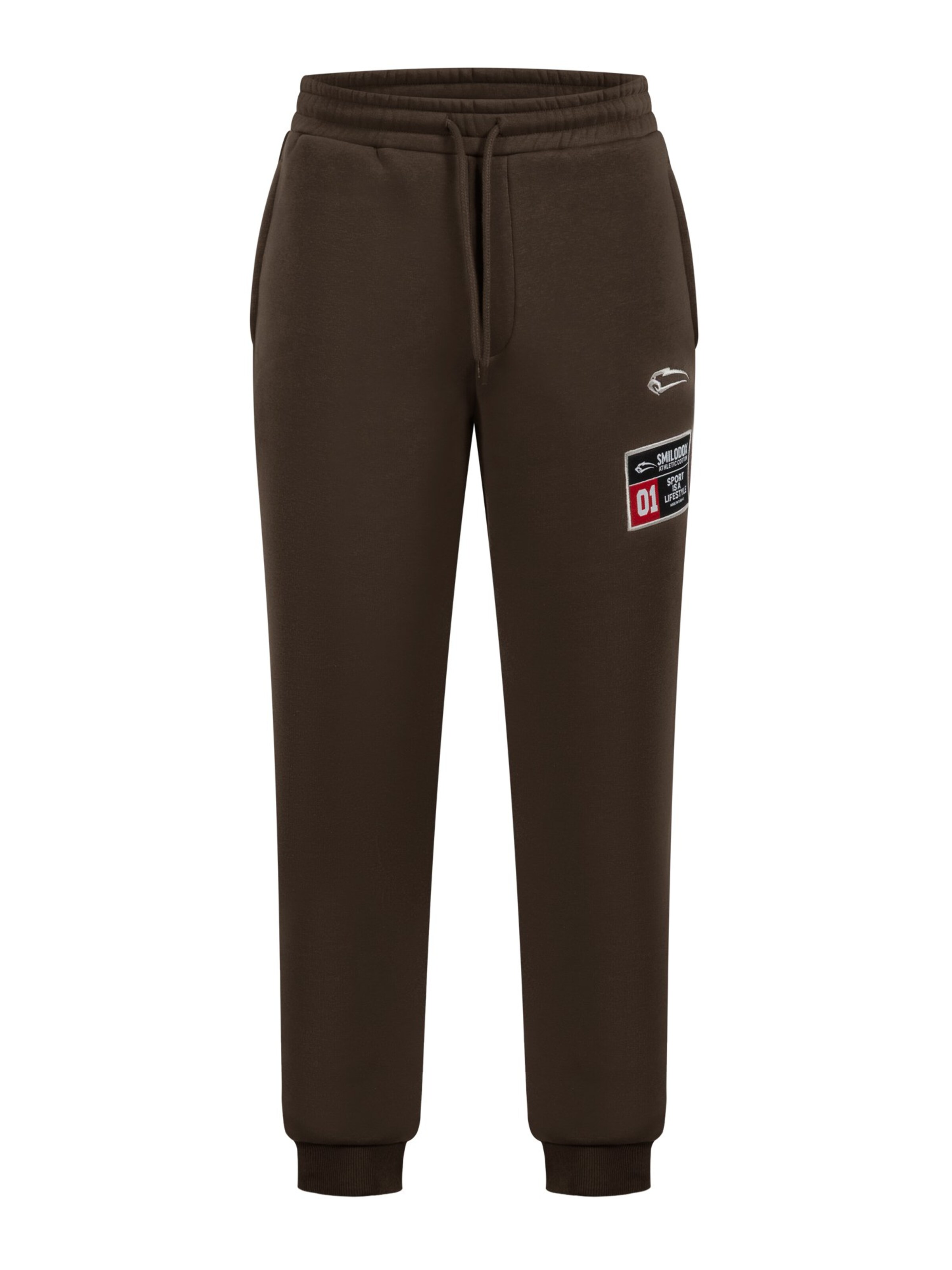 Pantalon ' Rayk ' Smilodox en marron : devant