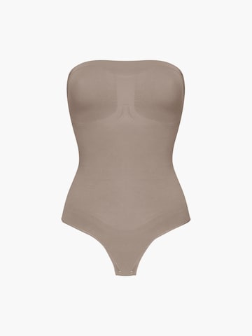 Body modellante 'Trägerloser Bodysuit Sculpting Shapewear mit String' di cfab (formerly creamy fabrics) in grigio