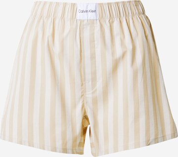 Pantalon de pyjama Calvin Klein Underwear en beige : devant