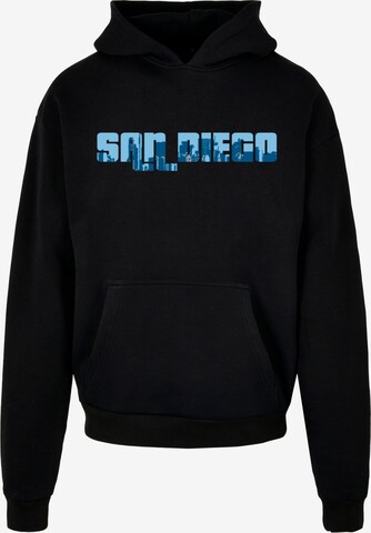 Merchcode Sweatshirt 'Grand San Diego Skyline' in Schwarz: predná strana