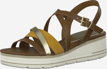 Earth Edition by Marco Tozzi Sandalen met riem in Bruin: voorkant