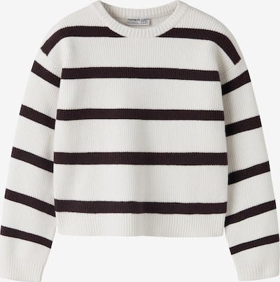 NAME IT Pulover 'NKFVNILLA' veličine 122-128 u tamno smeđa / bijela, Pregled proizvoda