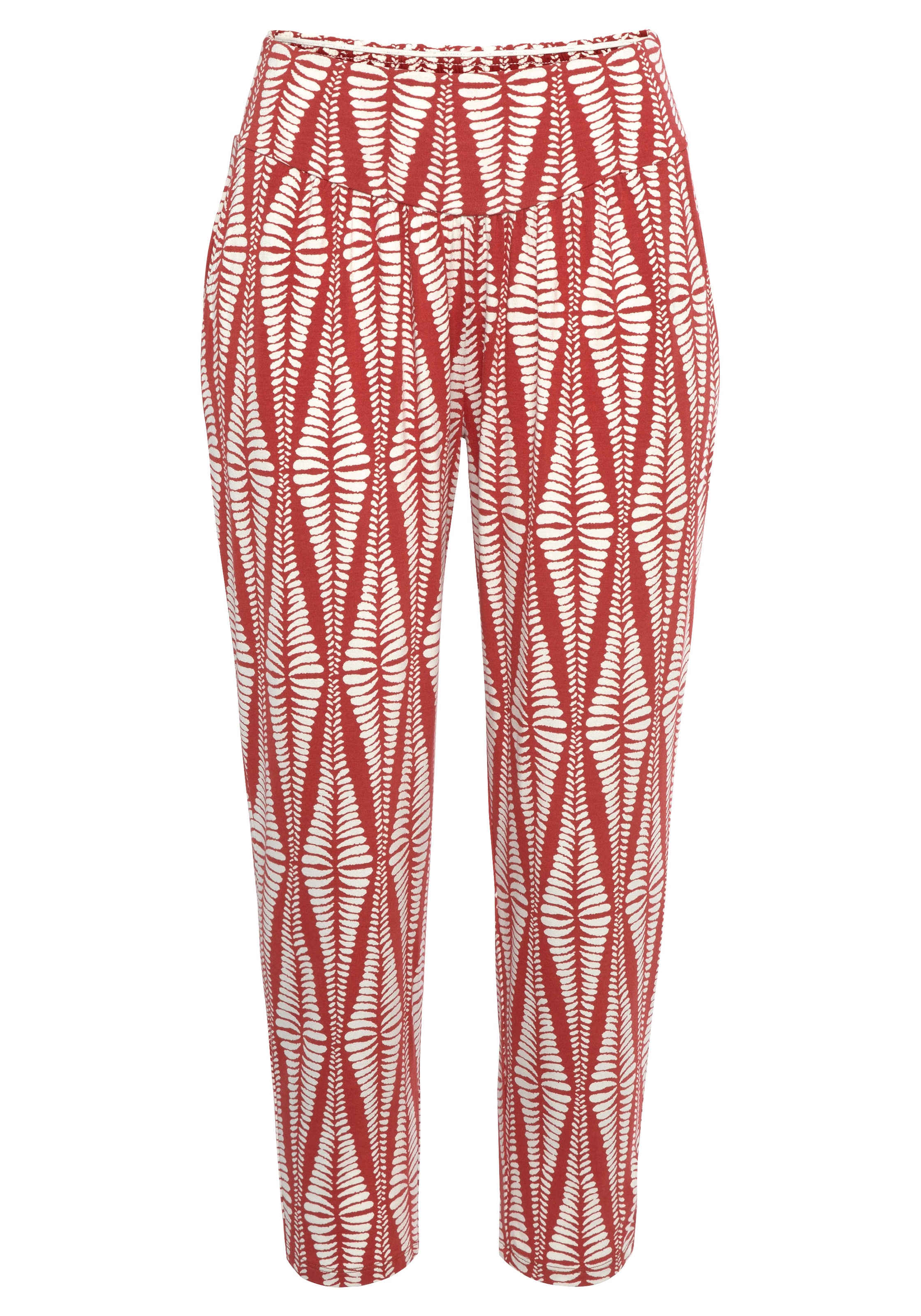 LASCANA Regular Pants in Red: front