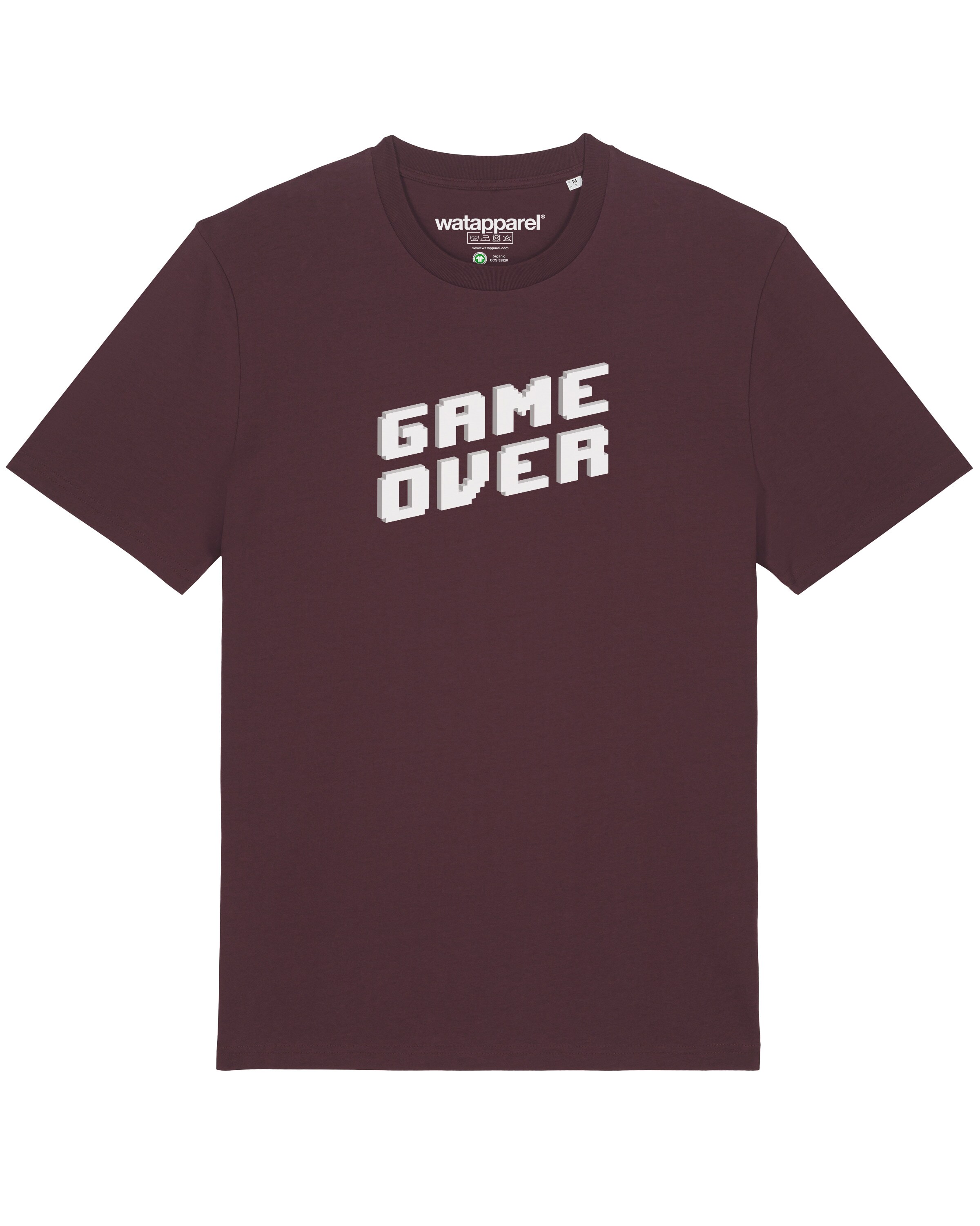 Watapparel Shirt ' Game Over ' in Braun: Vorderseite