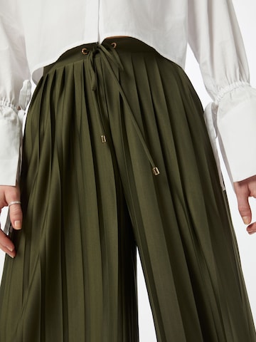 ABOUT YOU Wide leg Trousers 'Caren' in Green