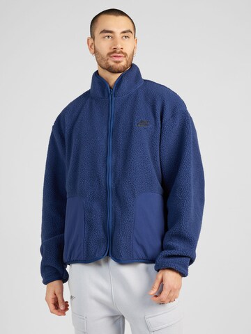 Nike Sportswear Fleece Jacket 'CLUB+' in Blue: front