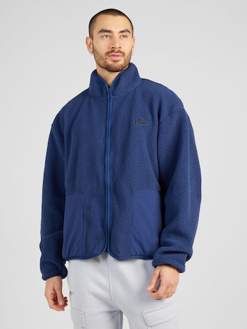 Nike Sportswear Fleece jas 'CLUB+' in Blauw: voorkant